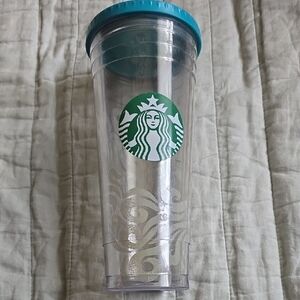Starbucks Clear Tumbler From Hawaii with Teal Lid